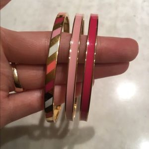 3 Kate Spade Skinny Idiom Bangles